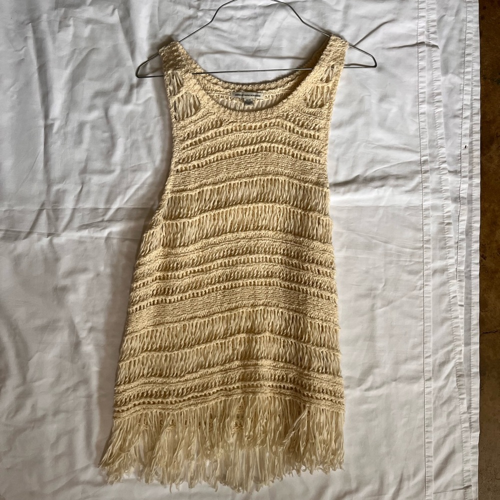 American Eagle Outfitters Cream Textured Top